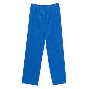 Pleats Please Blue Trousers - Straight Trousers Women
